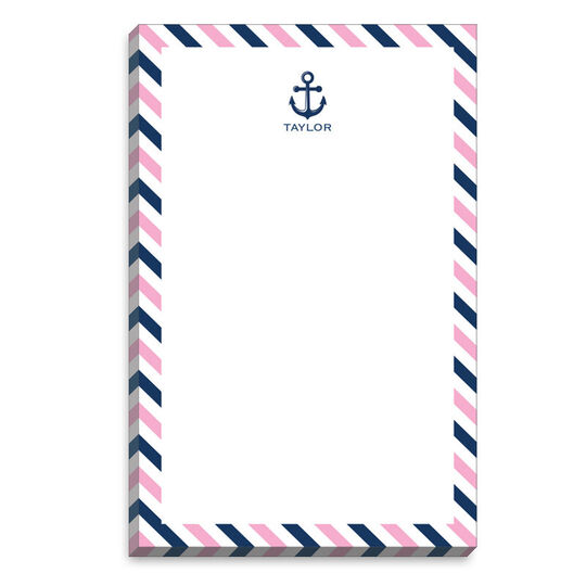 Pink Nautical Anchor Notepads